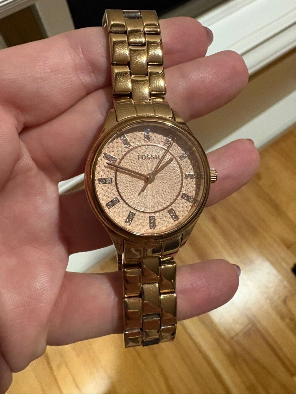 Fossil Rose Gold Crystal Accent Women’s Watch